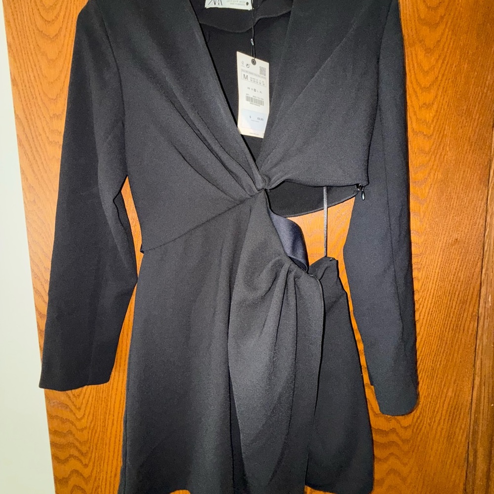 Zara Black Knot Detail Dress